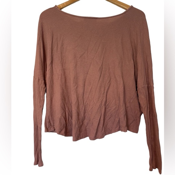 Lavender Field Mauve Knotted Wrap Long Sleeve Shirt - Picture 2 of 5